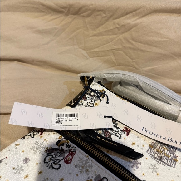 Dooney & Bourke White and Black Holiday Crossbody - Picture 3 of 5